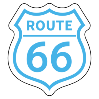 Route 66 Sticker (Baby Blue)